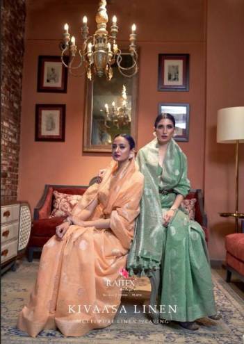 Kivaasa Linen By Rajtex Traditional Weaving Saree Collection